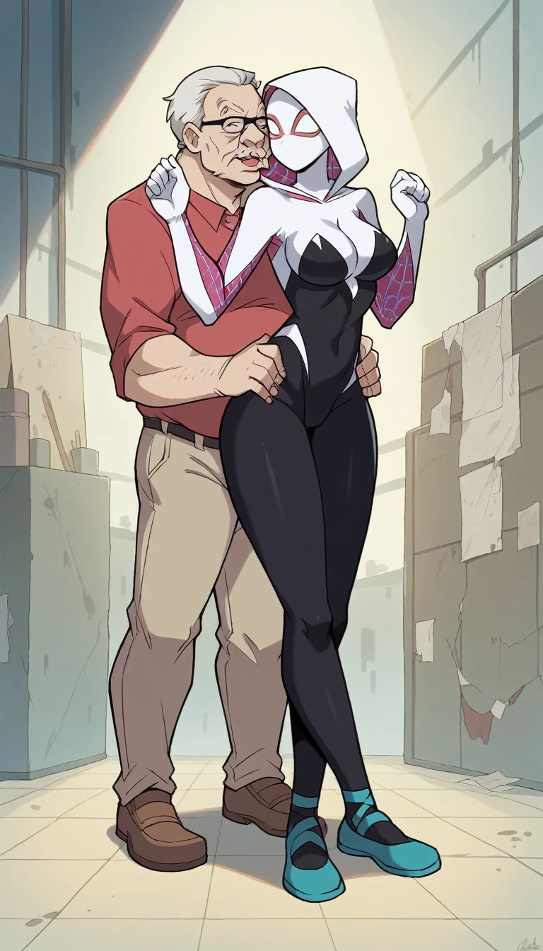 
Masterpiece , best quality , Masterpiece , best quality , Spider Gwen , ผู้หญิง 1 person, mask , Leotard , abdomen , big breasts , Long legs , Put your hands on your hips.. , canvas shoes , 1 person , old man , molest , paw , hug kiss , abandoned factory ,