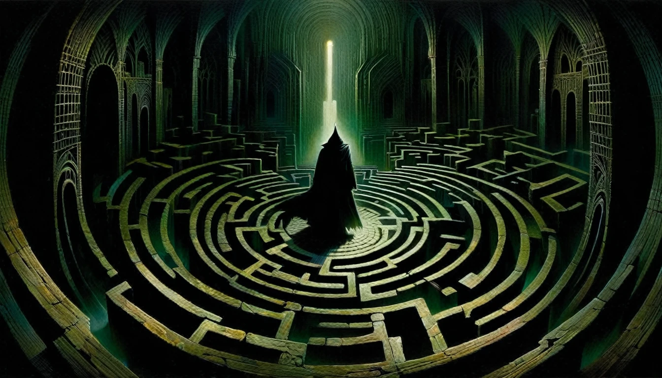 dark labyrinth, inspired by Dave McKean