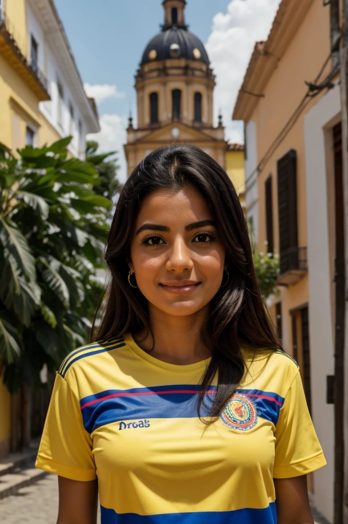 Paola with the Colombia disnye shirt
