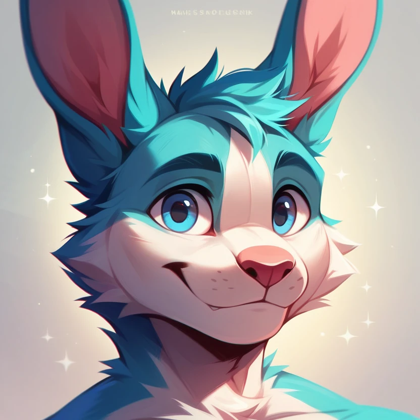 furry male bunny cute bust headshot (high quality,4k,8k,highres,masterpiece), ultra-detailed, impressionistic:colorful,