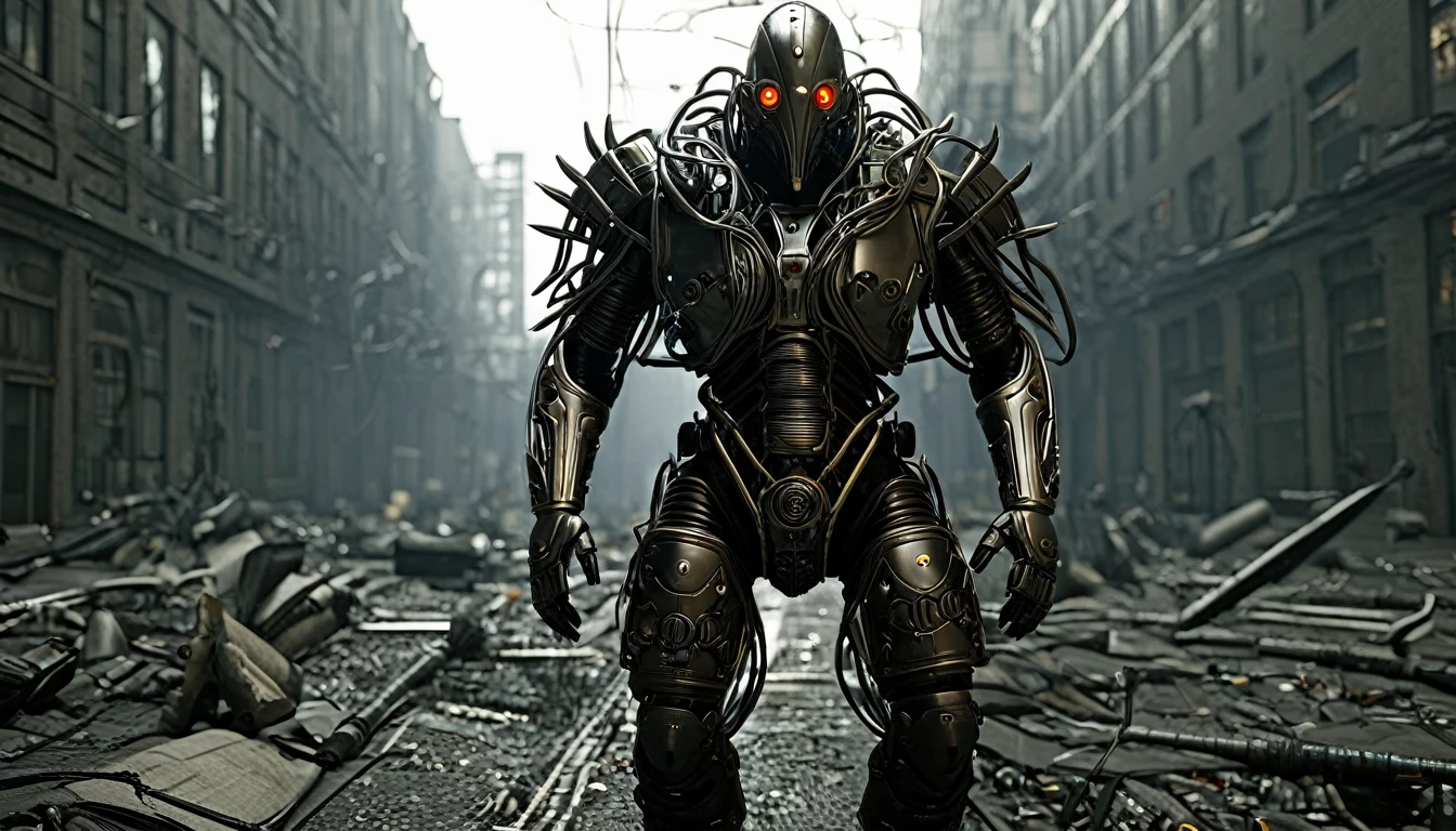 in (medium full shot:3.1) of lot of characters from (Heavy Metal Magazine:3.1), inspired by Anton Semenov art, in Cyberpunk apocalypse in chaotic world, monsters and robots, (with Creepy, Sci-Fi, Fantasy and Horror:2.9) retro sci fi, Horror movie, ((Cinematic film)), ((Ultra Detailed)), Complex, ((Sharp Focus)), Object Texture, Studio Photo, Complex Details, ((Highly Detailed)), Photo Real Style, ((Hyper-realistic)), High Dynamic Range, ((Realistic Textures)), 8K UHD, Nikon D 850, Kodak Portra 400, Fujifilm XT, 3D rendering