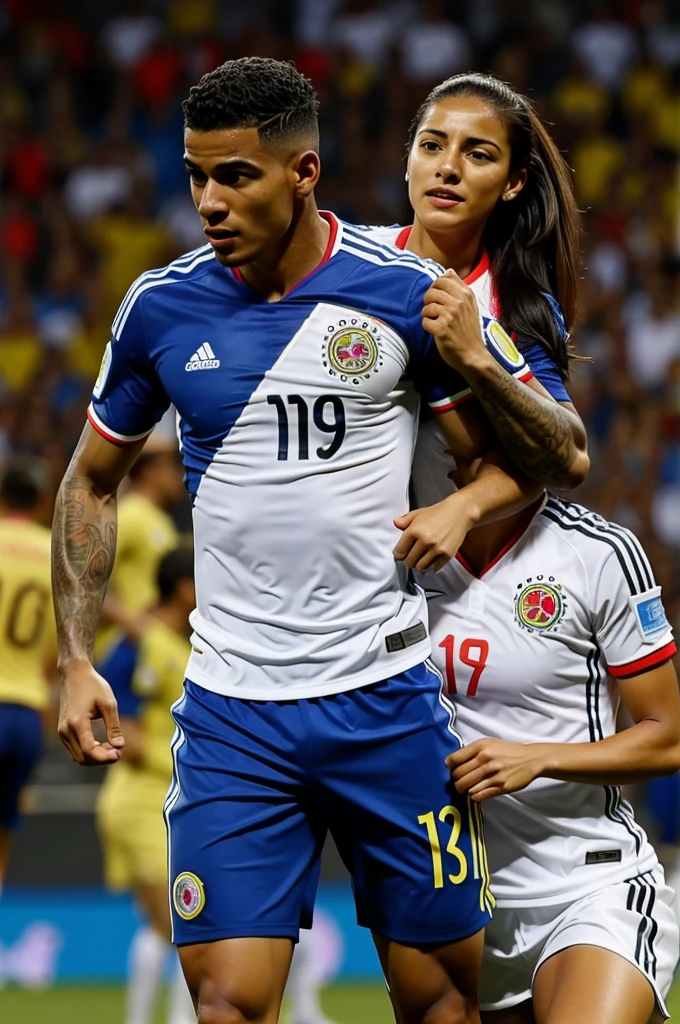 Man and woman Colombian national team