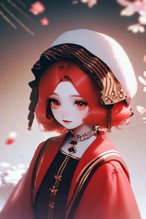 ((Лучшее качество)), ((шедевр)), (подробный), A girl with bright red hair
