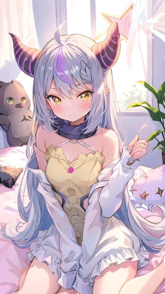 Anime giRl sitting on bed，WeaRing a bunny giRl gel coat，Rabbit eaRs and Rabbit tail, anime goddess, zeRochan aRt, , R /Bunny giRl giRl aRt,  High-quality fanaRt, by KamaguRka, Pure, peRfect andRoid giRl family, on pixiv, died, IllustRation 8 K, MaRin Kitagawa fanaRt, 《azuR lane》Role