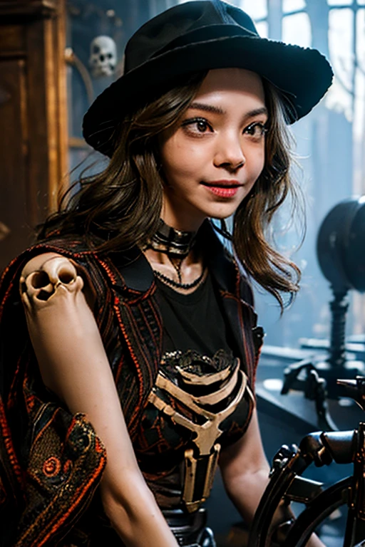 Young beautiful girl, Emma Myers, American, SOFT SMILING FACE, HAVE A BROWN HAIR, wears a old work cap, wears old-fashioned clothes, 19th century, poverty-stricken clothes, old torn clothes, 19th century period clothing, holding a bouquet, standing before her grandparents' tombstones, cemetery background, dark cities background, night time, midnight background.
The Smiling and widely mouth laughing Skeleton Woman from Bloodborne.
A black-haired girl wields the Heavy Thrusting SCYTHES and equip the SHOTGUNS from within the Elden Ring in a reverse grip.
Blooded Background.
((((Closer Face,Detailed,Two Sides,Left,Good,Right,Evil,Armies of Deads, Skeletons))))
The Monstrously Cannibalism Clockwork Flaming Lanterns from Bloodborne. The Monstrously Cannibalism Clockwork Thorny Wheels Robot Droid Nun and Knights From Bloodborne.
a close up symmetrical portrait of a cyberpunk gangster, biomechanical, mshn robot, splashes of orange red, hyper realistic, intricate design, (insanely detailed:1.4), (extremely fine details:1.35), Extremely sharp lines, steel, cinematic lighting, Photorealistic, a detailed painting by Ayami Kojima and Lilia Alvarado, (best quality, high quality, absurdres, intricate detail, masterpiece, cinematic), highly detailed, motion blur, film grain, noise, lens effects,