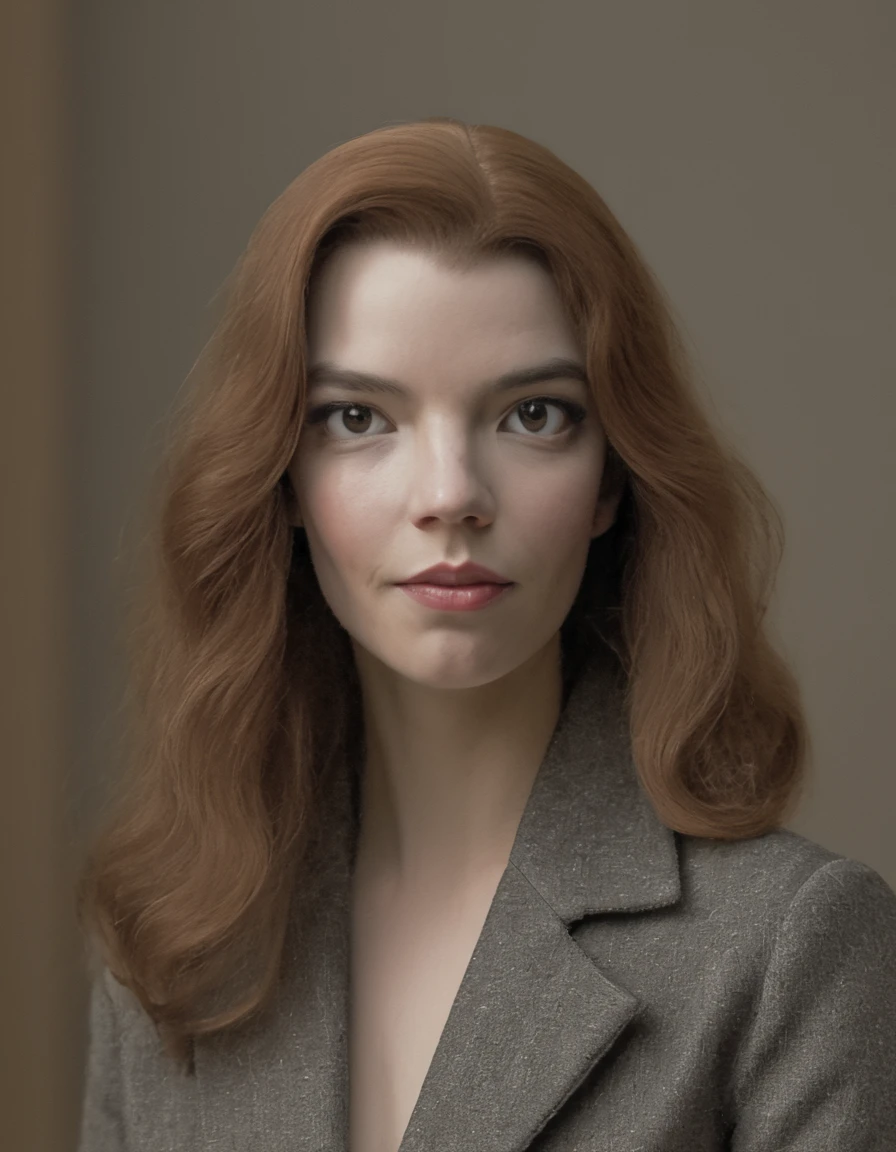 Close up portrait of woman atjx, (wearing a jacket:1.2),(explorer:1.2),(in a museum, exhibitions, quiet:1.2) , eye makeup, smoky eye shadow, by rubio