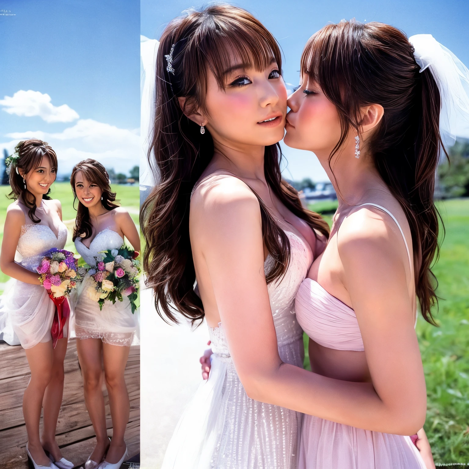 Do a kiss、Identical twin sisters, two love, A girl gets married