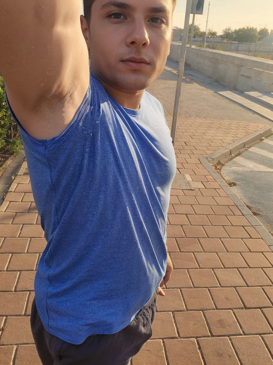 In the stadium stands