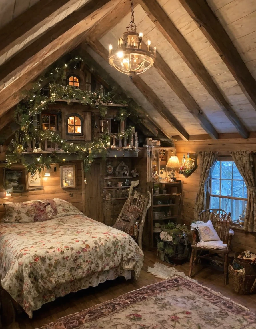 bedroom with room, cozy room, cozy treehouse bedroom, small bedroom, cozy place, cozy bed, cottagecore hippie, thomas kinkade. cute cozy room, in an attic, cottagecore, cozy and peaceful atmosphere, pleasant cozy atmosphere, cottagecore!!, cabin in the woods