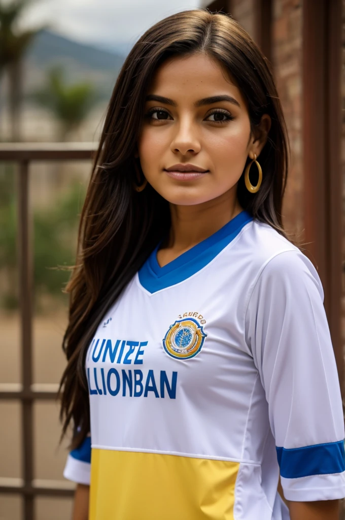 Unite a woman with the Colombian shirt 