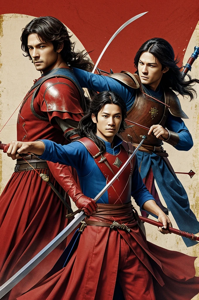Red swordsman and Blue archer