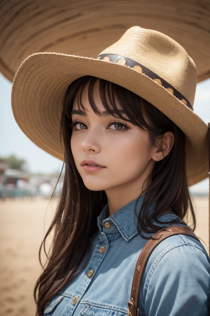Close-up professional quality portrait, vogue magazine cover, official magazine cover, wild west naughty cowgirl, tan skin, sexy brown-haired woman in a cornfield, very small cut-off jean shorts, red flannel mini-shirt, Realistic scene, realistic view, realistic photography, detailed image, flawless, lifelike, sunset, amazing scene, wide smile, realistic, she is alluring and attractive looking at viewer, breasts covered in lots of baby oil, erotic, 8k high resolution masterpiece, highest resolution highly detailed perfect background, perfect details perfect lighting, signature pose, dynamic angle, cleavage, signature pose, lewd,, alone, flawless, beauty, cowboy hat, steamy scene, best quality photorealistic model, perfect hair, perfect theme, perfect vibe, sexy scene, perfect composition, epic cowboy shot, epic pose --auto --s2