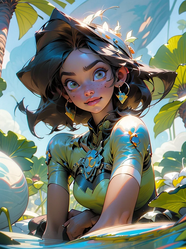 Mulher cyberpunk com pele escura e olhos azuis e cabelo castanho curto, 8k_wallpaper, olhos extremamente detalhados, corpo extremamente detalhado, dedo extremamente detalhado, (grande obra de arte digital), (Detailed manga illustration), (arte detalhada), ((perfeito)) anatomia, BETTER HANDS)), (detalhes intrincados:1.3), (ultra-detalhado:1.3), (illustration:1.3), (foco nítido:1.3), ( natural lightting:1.05), (cores vivas:1.3), Modelo: Break Domain, Realista, (Obra-prima, Qualidade Superior, Melhor Qualidade, Arte Oficial, Beauty and Aesthetics: 1.2), Muito Detalhado, Arte Fractal, Colorido, Mais Detalhado, Zentangle, (nude, sexy pose), (large breasts and nipples, perfect vagina:1.2), (Fundo abstrato: 1.5) (1menino: 1.3), Deus, Cabelo Curto, (Olhos Vermelhos Brilhantes), Misterioso, (Magia), Homem Bonito, Floresta de Bambu, Borboleta