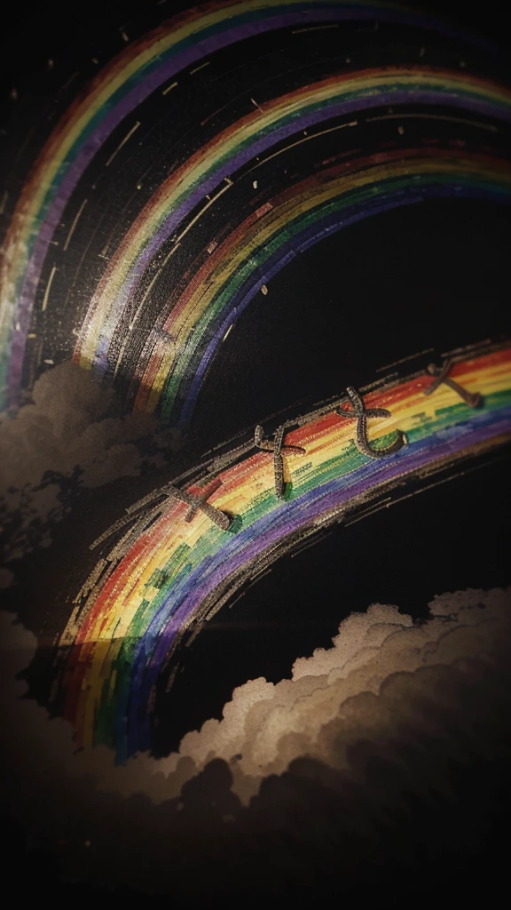 A rainbow that symbolizes the diversity and power of positive thoughts. illustration drawing stoicism