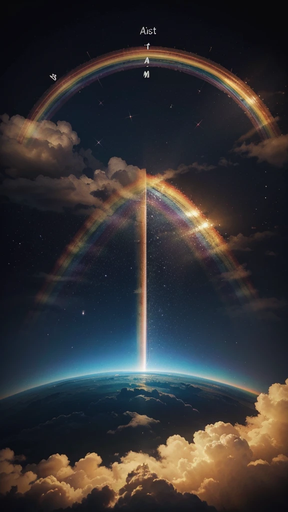 A rainbow that symbolizes the diversity and power of positive thoughts. illustration drawing stoicism