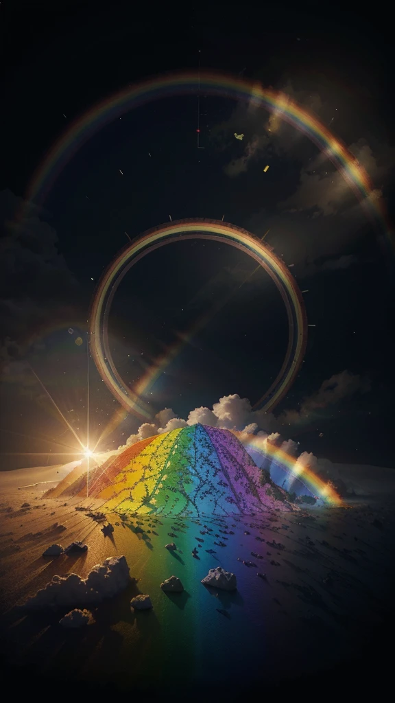 A rainbow that symbolizes the diversity and power of positive thoughts. illustration drawing stoicism