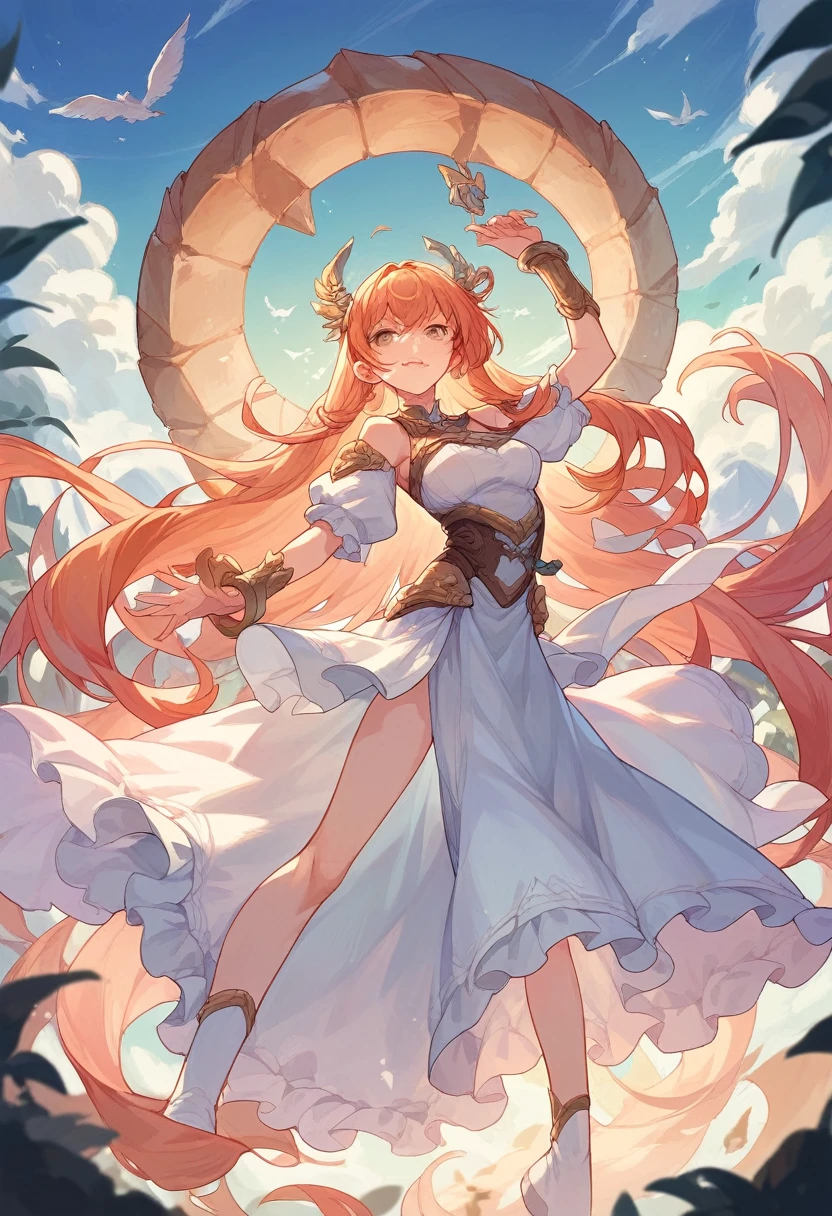 Loli Dragon Girl Small Graceful Clothes Fantasy Queen, little, Full Height Fantasy, elegant, Harsh, cold, dragon, Full length, lace, , loli, Queen, rich, a lot of jewelry, Crown, Gold, Dynamic, excellent quality Dynamic posture