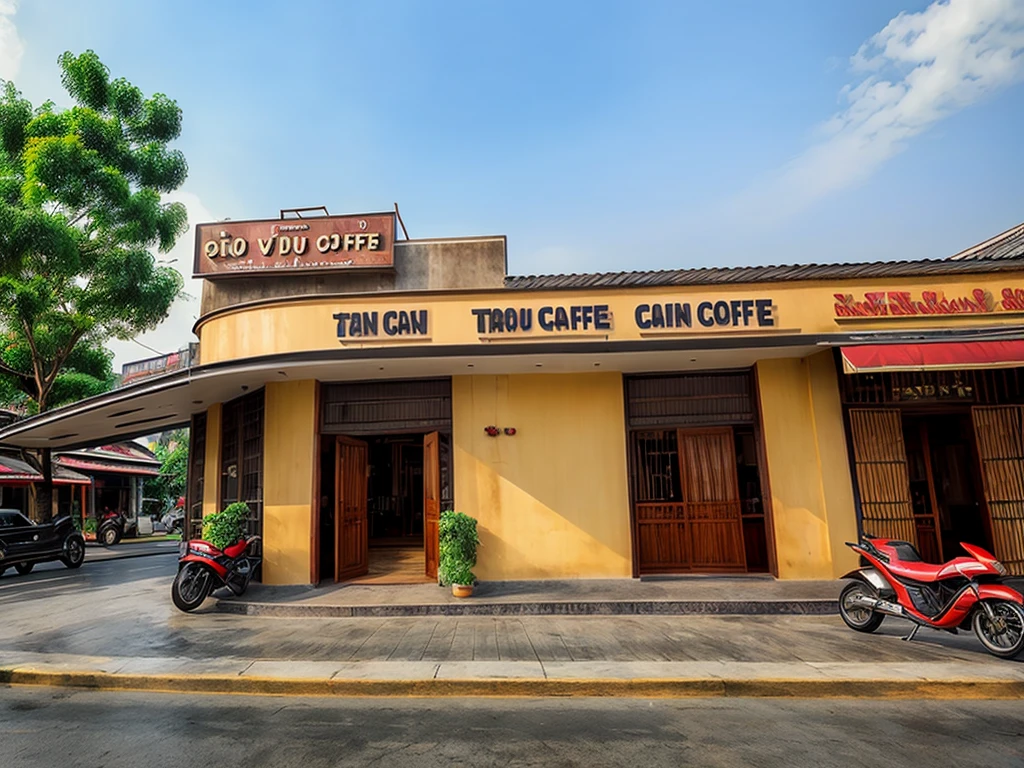 CẢI TẠO THÀNH QUÁN CAFE VỚI LỐI KIẾN TRÚC HOÀI CỔ, VIỆT NAM 1990 , KHÔNG GIAN QUÁN HIGHLAND COFFEE