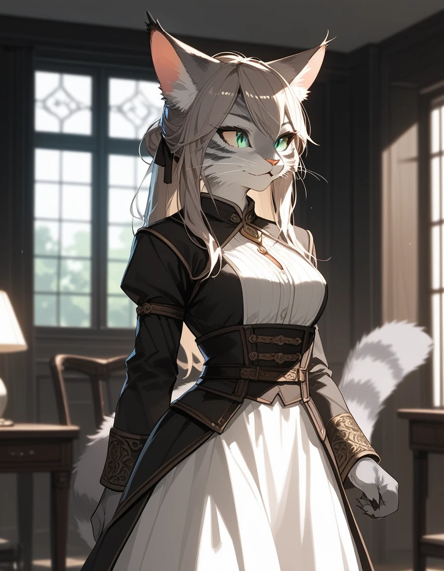 score_9,score_8_up,score_7_up, Kat, kemono style, standing, indoors