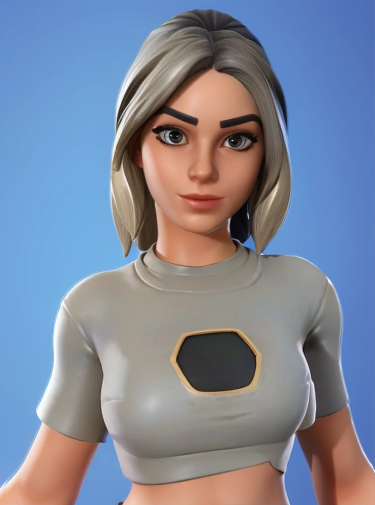 masterpiece, photorealistic, 1girl, beautiful detailed eyes, beautiful detailed lips, extremely detailed face and eyes, long eyelashes, game character, Fortnite style, underboob t-shirt, tight leggings, posing, ultra detailed, 8k, high quality, realistic, realistic lighting, vibrant colors, dynamic pose