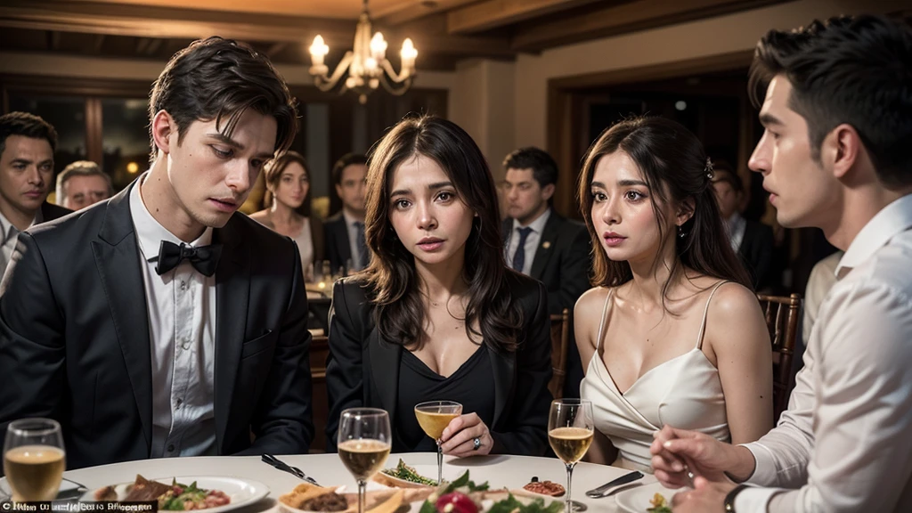 With the discovery of betrayal, Maria began to carry out her plan. She organized a special dinner, disguised as a wedding anniversary celebration. Invited friends, familiares e até colegas de trabalho de John, including Ana. While everyone enjoyed the party, Maria was waiting for the right moment to reveal the truth. With an emotional toast, she exposed the cheating messages, casting a painful silence over the room. John, Stunned, faced the devastating consequences of his choices in front of everyone.