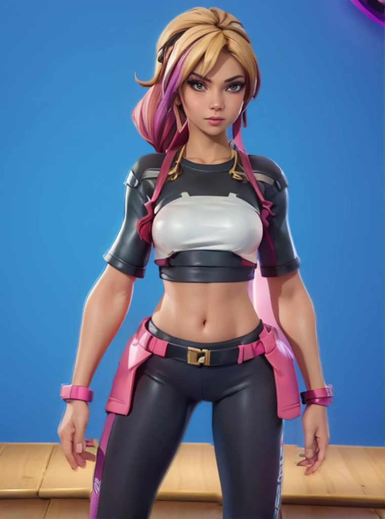 Fortnite style, UnderBoob T Shirt, tight leggings