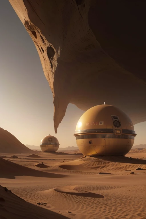 a hotel on Mars made up of habitable capsules