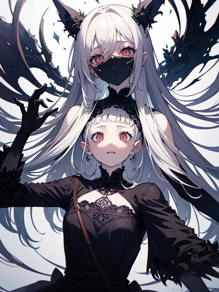 sketch (Character design sheet, same characters, whole body, Three-View, front, ~ ~ ~ ~ side, return),(Very bright:1.1), White Background, [1 Girl:7], (Tilt your head:1.2), ([sketch|watercolor \(Moderate\)]:1.15),Chaotic Abstractionな背景, Vector Trace, グラデーションブレンディング and whole body, Artistic elements add depth to the work. The overall atmosphere is creepy and nightmarish...., With a unique artistic touch. This movie is、The dark and crazy world of horror movies depicted in HD., Evoke visual stimuli and aesthetic sense, that will terrify and excite the audience....,watercolor画, （Lightless, Eyes without highlights, evil eye, An ugly person with white eyes, that&#39;Red eyeliner）,whole body絵, Wearing a maid outfit （Gradient braided hair, (Light purple hair), (Ink blotches:1.1), (pale:1.2),(Light purple:1.2),(Light green:1.2)　Adult features,expensive, Wearing black tights,Green Eyes, The skin is hidden　and maid, The background is a dark and desolate landscape, Horror movie atmosphere. Her figure is very beautiful, Emphasizing the dark and crazy elements. Skillfully expressing the effects of light and shadow, detailed, The face and expression of the black costume are also carefully drawn....,sketch (Character design sheet, same characters, whole body, Three-View, front, ~ ~ ~ ~ side, return) 1 female, Nervous,Cowboy Shot,,(Very bright:1.1), White Background, [1 Girl:7], (Tilt your head:1.2), ([sketch|watercolor \(Moderate\)]:1.15),Chaotic Abstraction