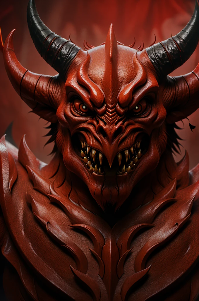 logo, demon, red detail
