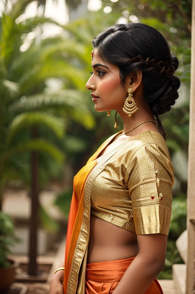 A beautiful indian woman wearing saari with profile picture