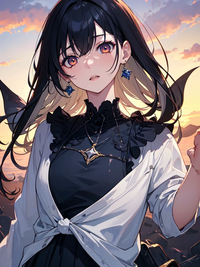 sketch (Character design sheet, same characters, whole body, Three-View, front, ~ ~ ~ ~ side, return),(Very bright:1.1), Sunset background, [1 Girl:7], (Tilt your head:1.2), ([sketch|watercolor \(Moderate\)]:1.15),Chaotic Abstractionな背景, Vector Trace, グラデーションブレンディング and whole body, Artistic elements add depth to the work. The overall atmosphere is creepy and nightmarish...., With a unique artistic touch. This movie is、The dark and crazy world of horror movies depicted in HD., Evoke visual stimuli and aesthetic sense, that will terrify and excite the audience....,watercolor画, （Lightless, Eyes without highlights, evil eye, An ugly person with white eyes, that&#39;Red eyeliner）,whole body絵, Wearing a maid outfit （Gradient braided hair, (Light purple hair), (Ink blotches:1.1), (pale:1.2),(Light purple:1.2),(Light green:1.2)　Adult features,expensive, Wearing black tights,Green Eyes, The skin is hidden　and maid, The background is a dark and desolate landscape, Horror movie atmosphere. Her figure is very beautiful, Emphasizing the dark and crazy elements. Skillfully expressing the effects of light and shadow, detailed, The face and expression of the black costume are also carefully drawn....,sketch (Character design sheet, same characters, whole body, Three-View, front, ~ ~ ~ ~ side, return) 1 female, Nervous,Cowboy Shot,,(Very bright:1.1), White Background, [1 Girl:7], (Tilt your head:1.2), ([sketch|watercolor \(Moderate\)]:1.15),Chaotic Abstraction