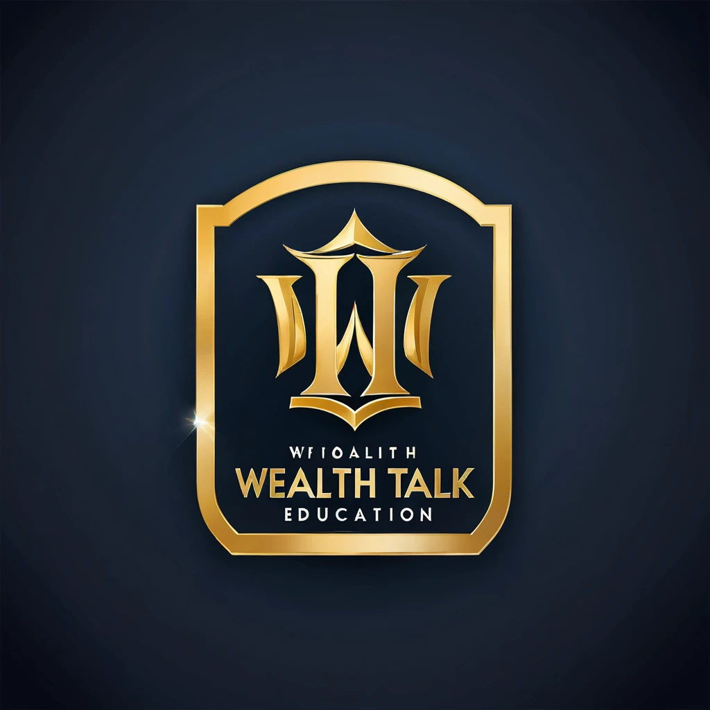 Make a professional logo of the name wealth talk about financial education