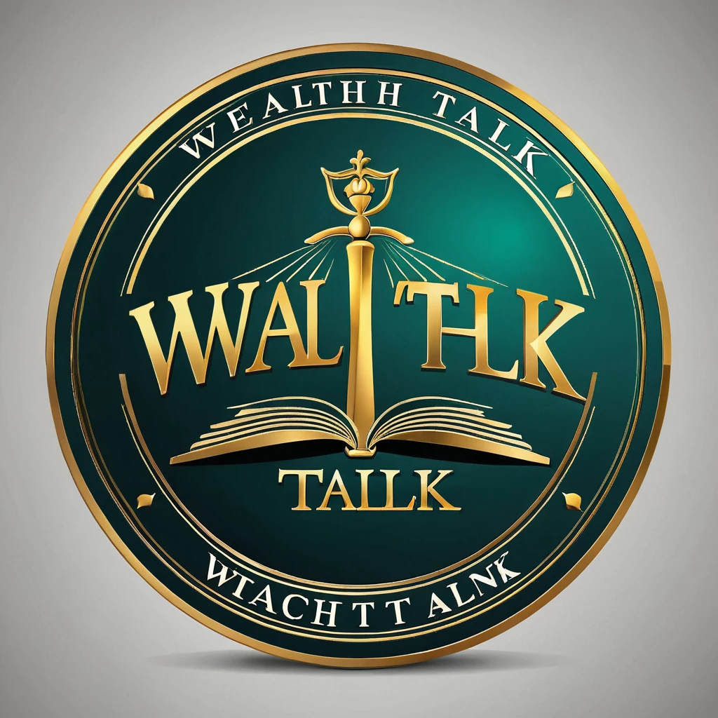 Make a professional logo of the name wealth talk about financial education