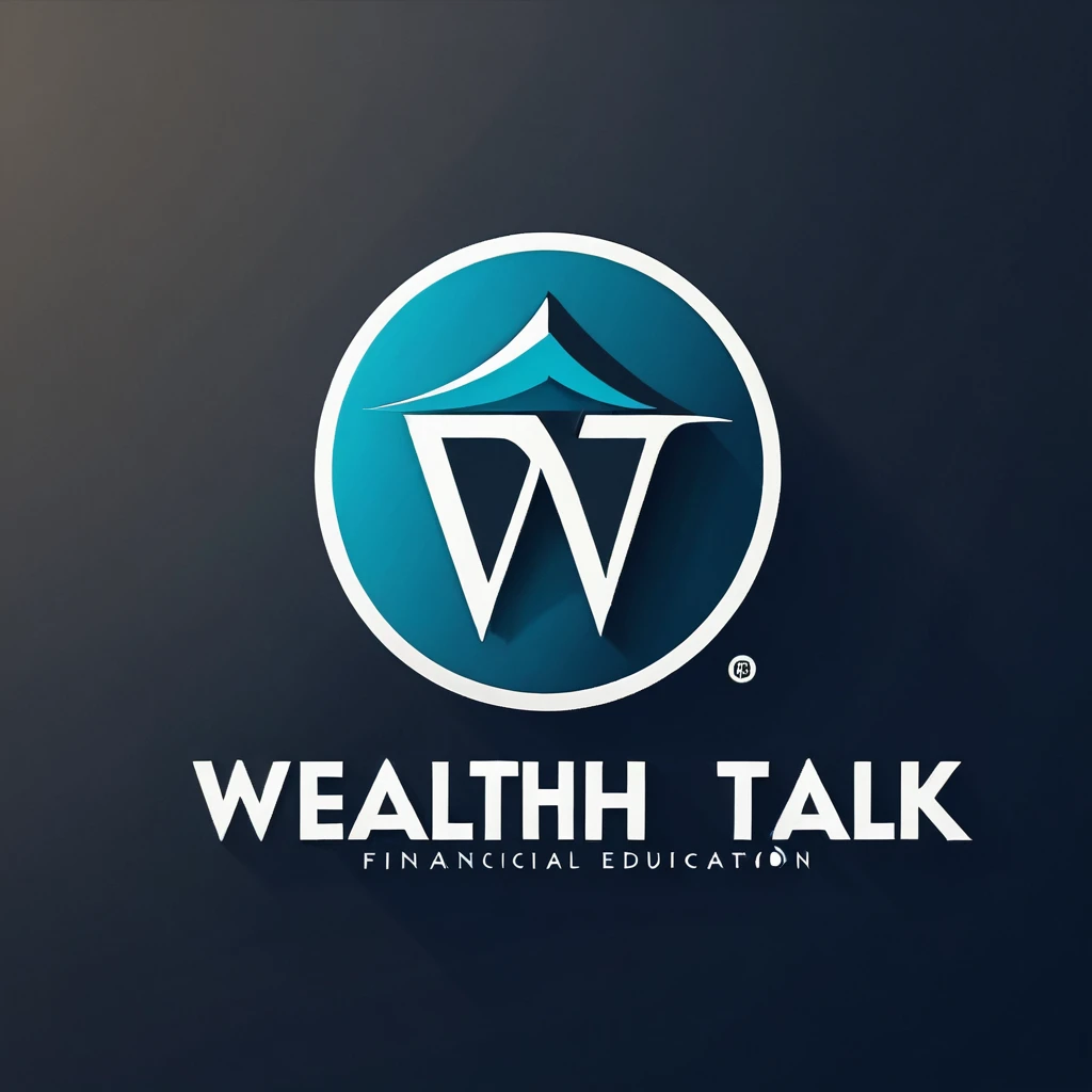 Make a professional logo of the name wealth talk about financial education