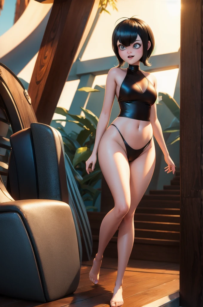 Mavis in her room standing in seductive pose thick legs big bust and big butt