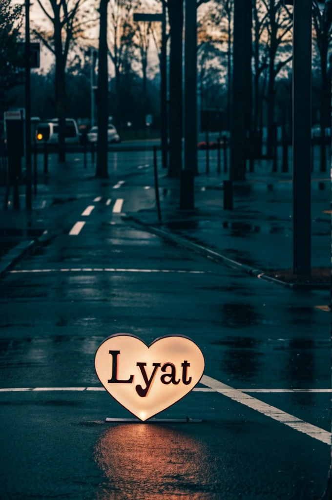 Rainy day with SIGNS I LOVE YOU AND HEART 