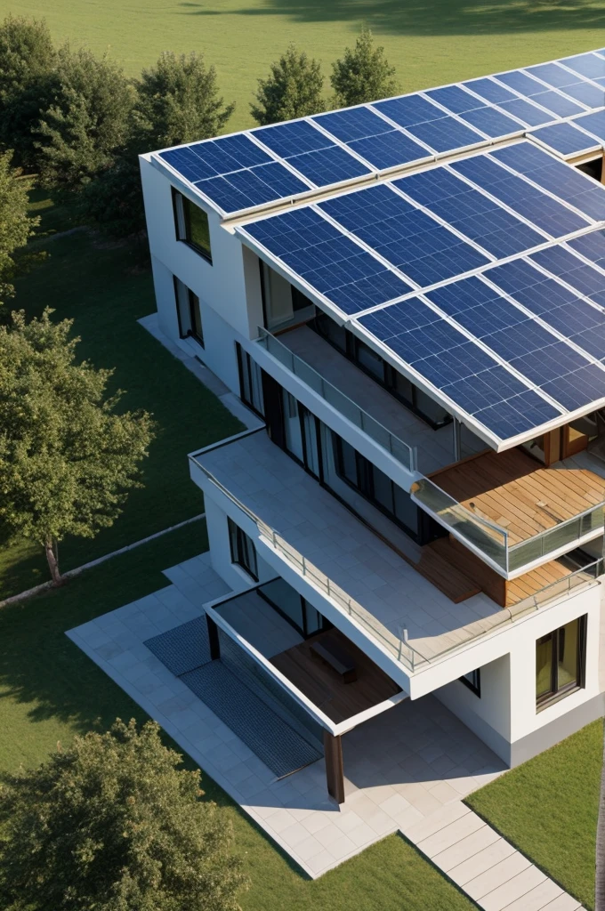 One-story house with renewable energy