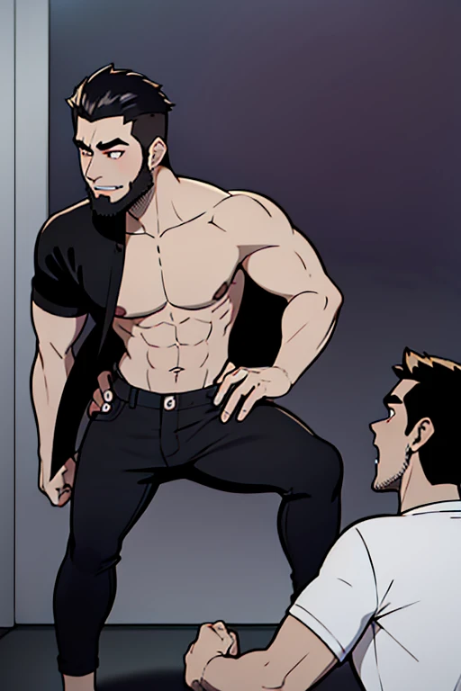 a manga style gangster star, a dynamic action scene, detailed facial features, cinematic lighting, high contrast colors, dramatic shadows, gritty urban environment, detailed clothing and accessories, intense expression, dynamic pose, vibrant colors, photorealistic 3D render, intricate background, maximum detail and clarity, hyperrealistic, cinematic composition, dramatic lighting