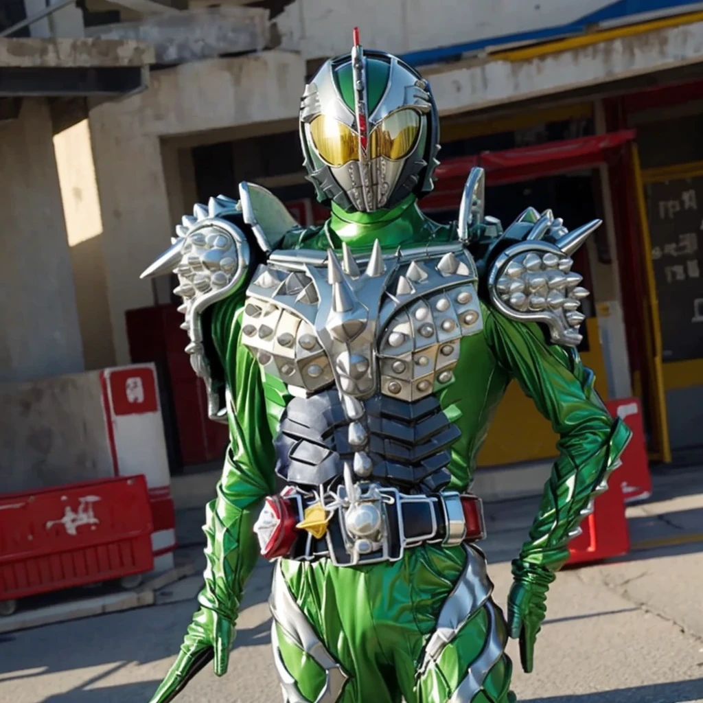 Kamen rider. Street bikes outfit. Kamen rider concept . At Chinese market . Sell a bunch lot of durian fruit.
