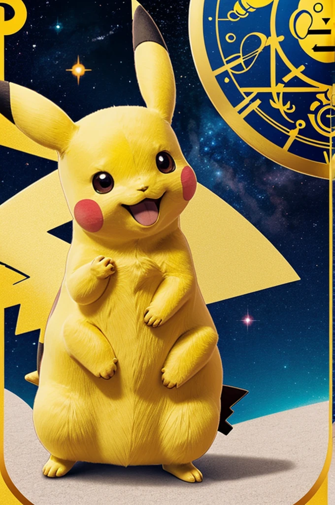 A pikachu protrait with cancer astrological sign