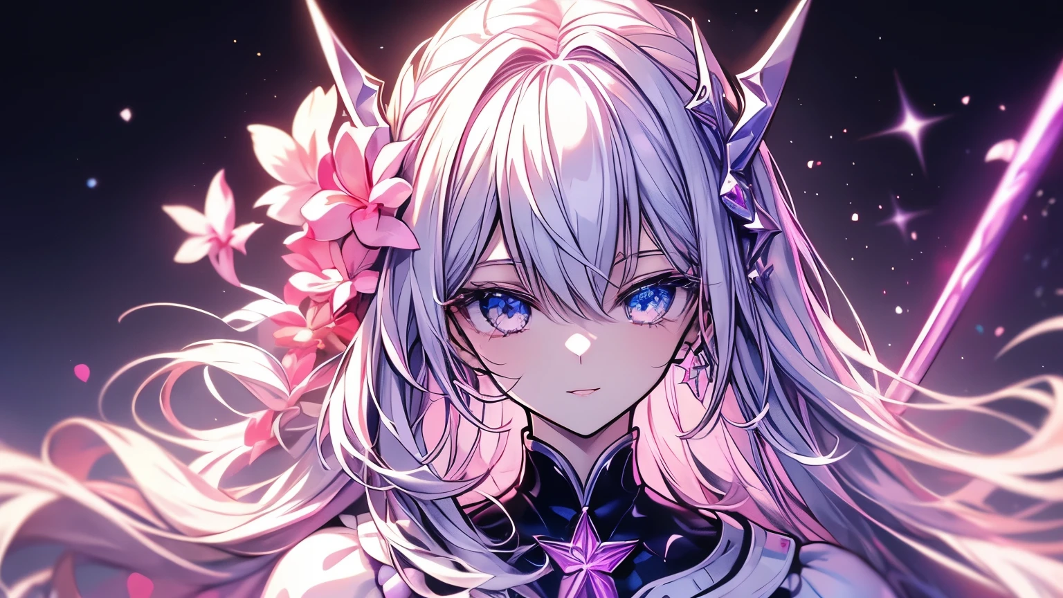 K HD，Anime girl with wand and star wand in hand., portrait of magical girl, sparkling magical girl, magical , card captor sakura, Pin on anime, clean and meticulous anime art, magical girl anime mahou shojo, Beautiful anime art style, cute anime girl portraits, carrying a magical staff, Arte Zerochan, lovely art style, This is astral, Soft anime illustration
