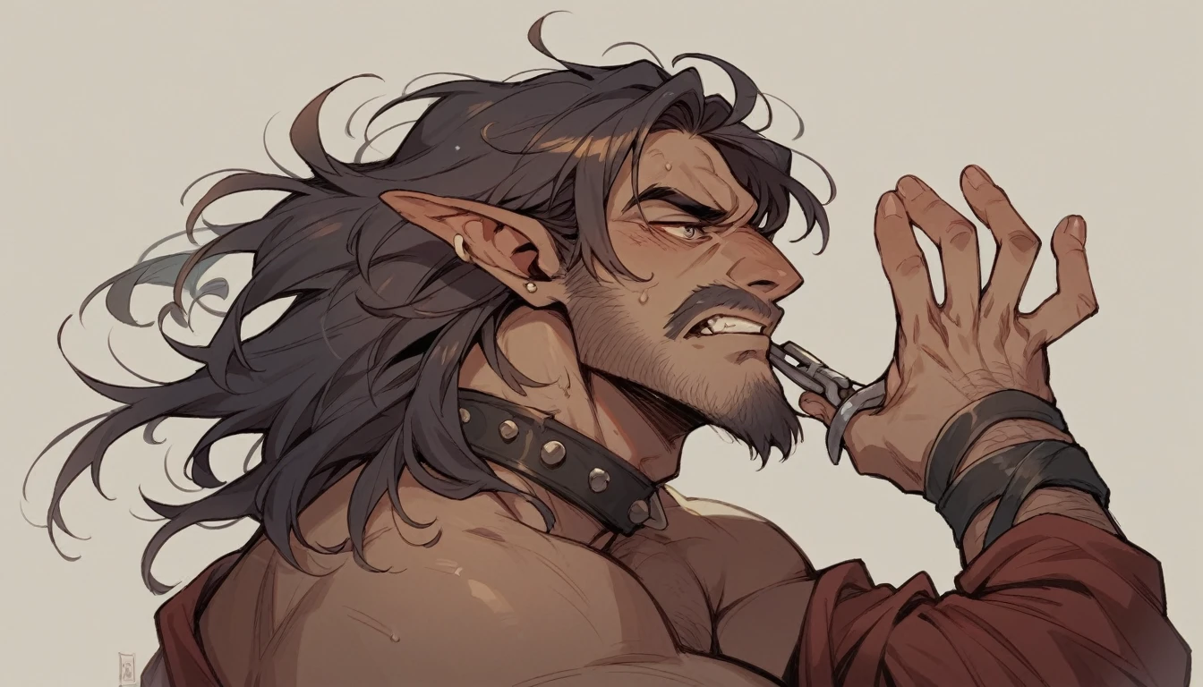 create the biblical scene of Delilah cutting Samson&#39;s hair
