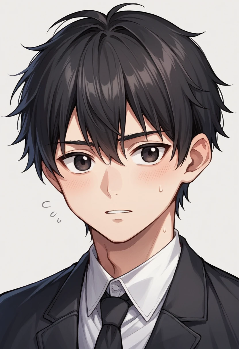 18-year-old male character dressed in a black jacket and straight black hair , dark art kinda DARK , anime tall man, Boy Anime, detailed anime digital art, semi-realistic anime, realistic anime art style, made with anime painter studio, cute anime portrait, anime style portrait, digital anime art, anime style digital art, anime realism style, cute anime guy
