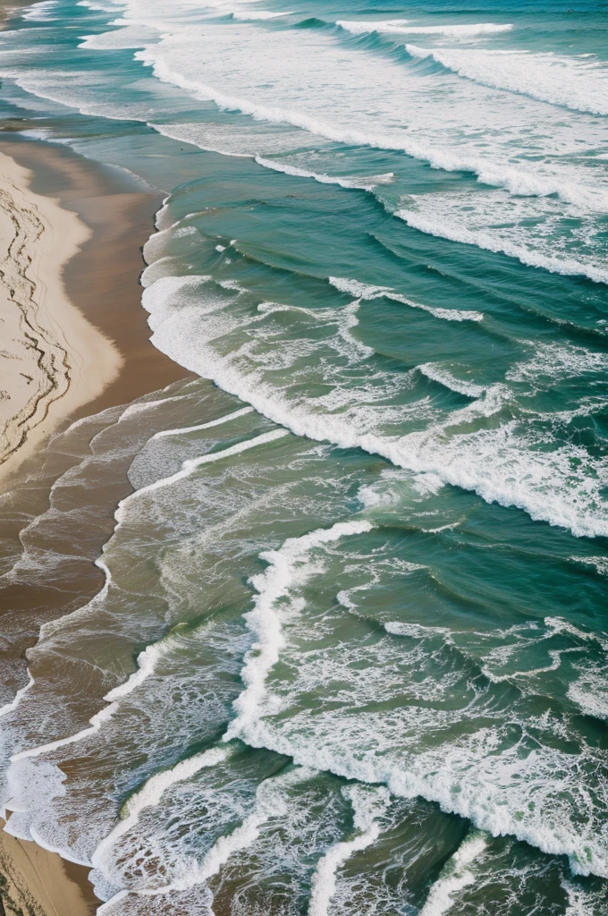 The sea and sand from above for my album photo