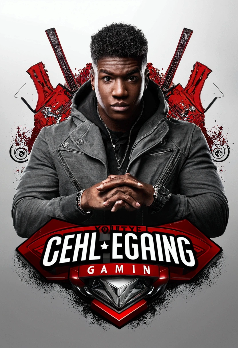 Créez une photo de couverture moderne et dynamique pour une chaîne YouTube nommée "Jeffery Gaming" . Le design doit refléter l'énergie et l'excitation des jeux vidéo