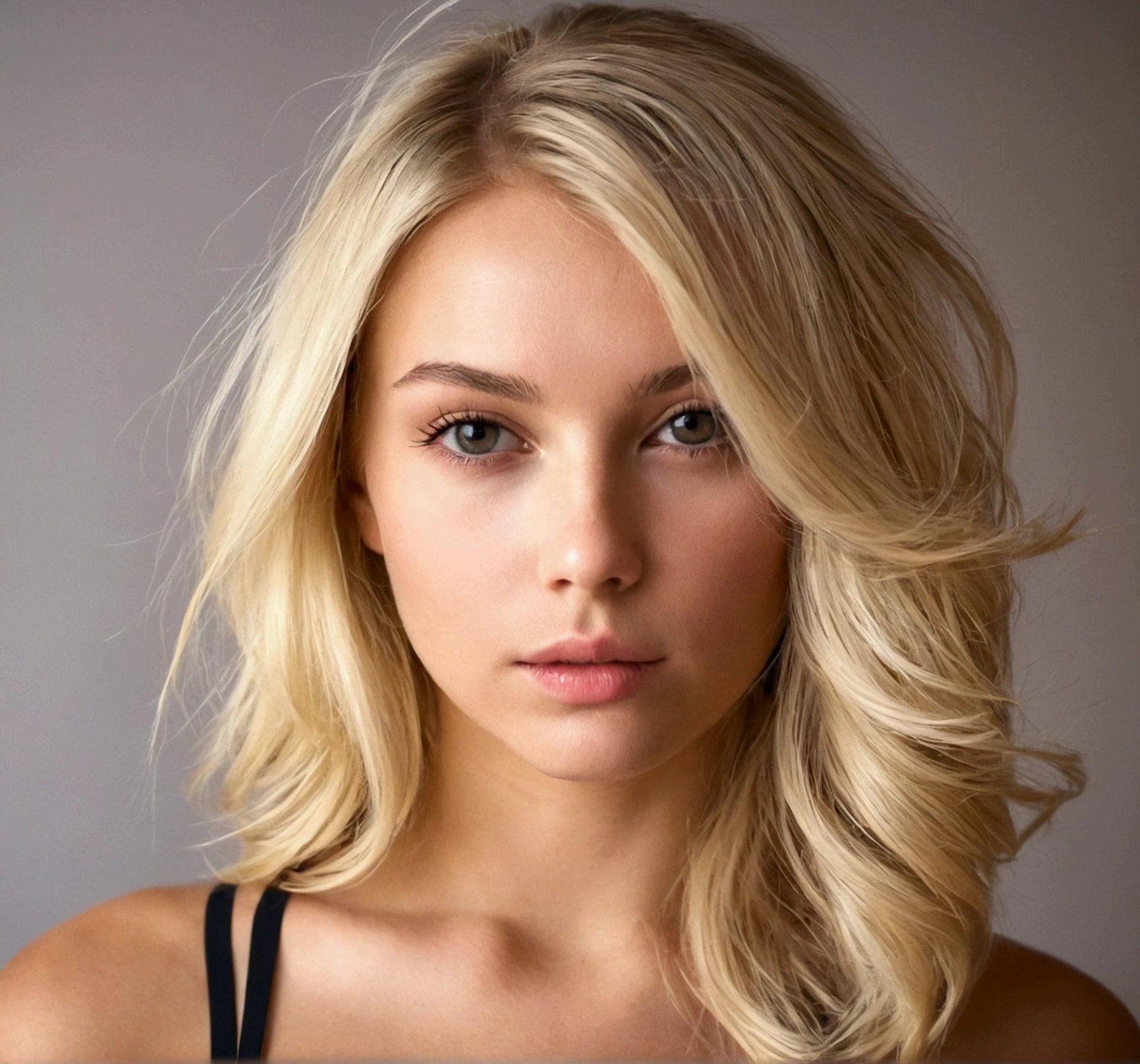 fille blonde en sous vetement