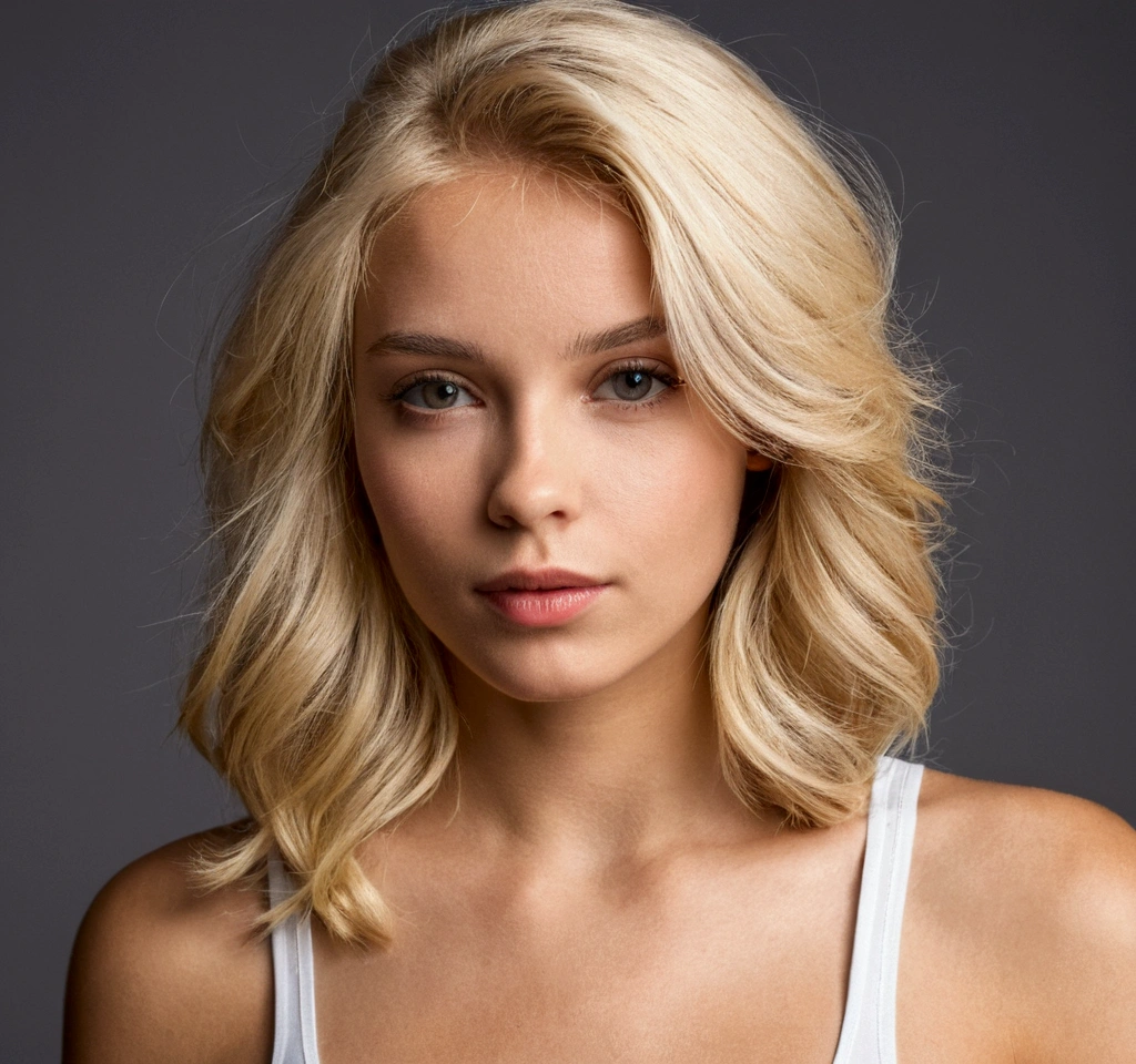 fille blonde en sous vetement