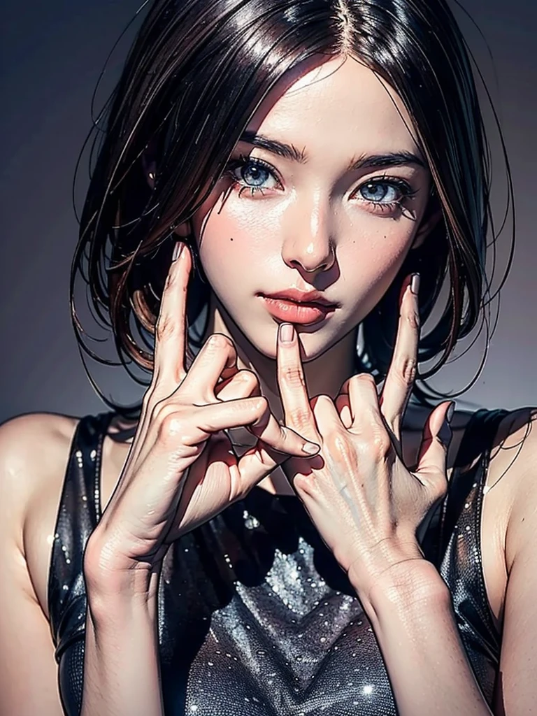dressed, (photo realistic:1.4), (hyper realistic:1.4), (realistic:1.3),
(smoother lighting:1.05), (increase cinematic lighting quality:0.9), 32K,
1girl,20yo girl, realistic lighting, backlighting, light on face, ray trace, (brightening light:1.2), (Increase quality:1.4),
(best quality real texture skin:1.4), finely detailed eyes, finely detailed face,
(tired and sleepy and joy), (laugh), face closeup, t-shirts,
(Increase body line mood:1.1), (Increase skin texture beauty:1.1) --auto