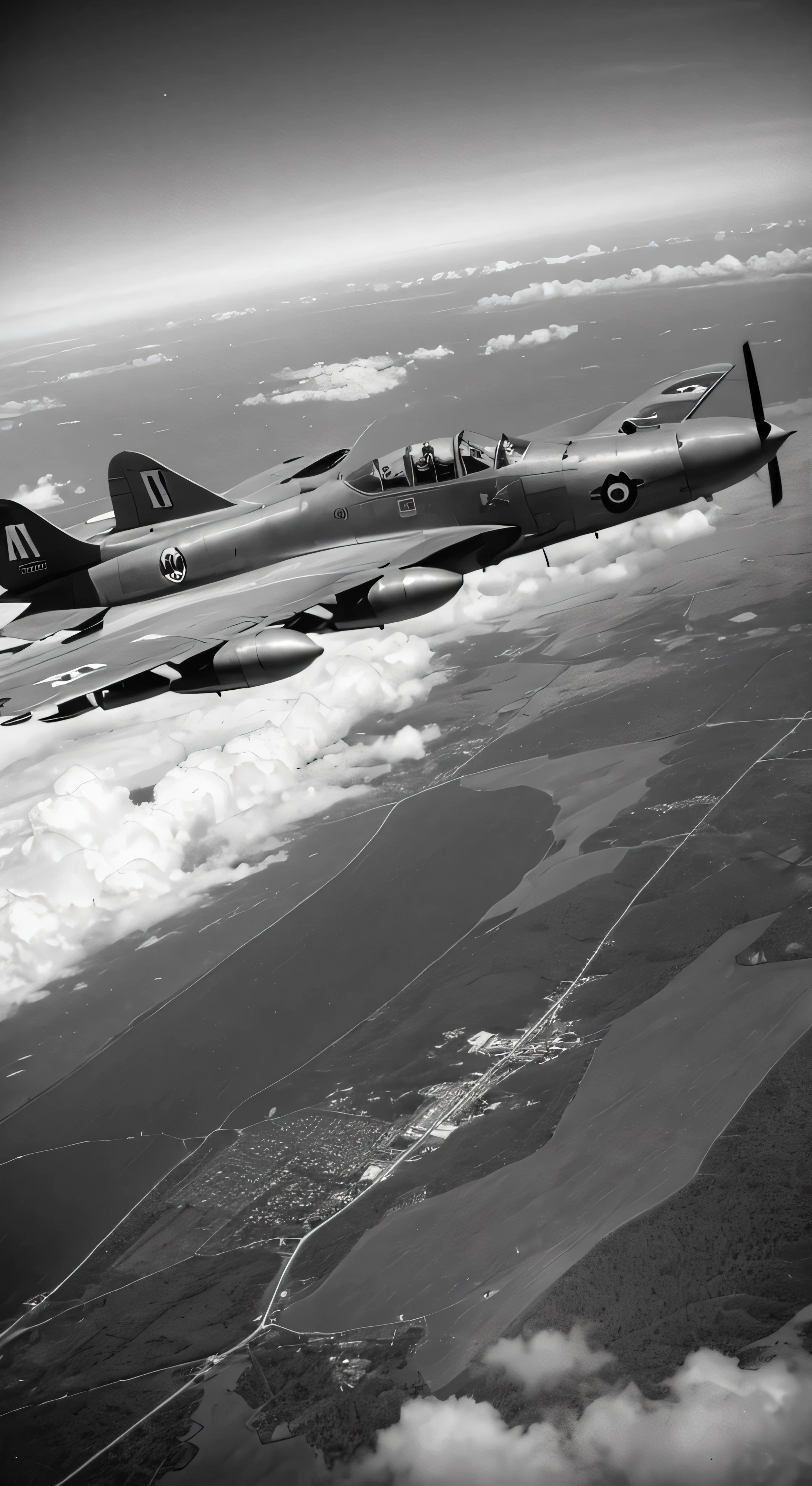 Over Germany, 1942，The U.S. Air Force&#39;s B-17 bombers will fly in formation of six aircraft　The moment when the German Messerschmitt attacks。Authentic images like a scene from a movie