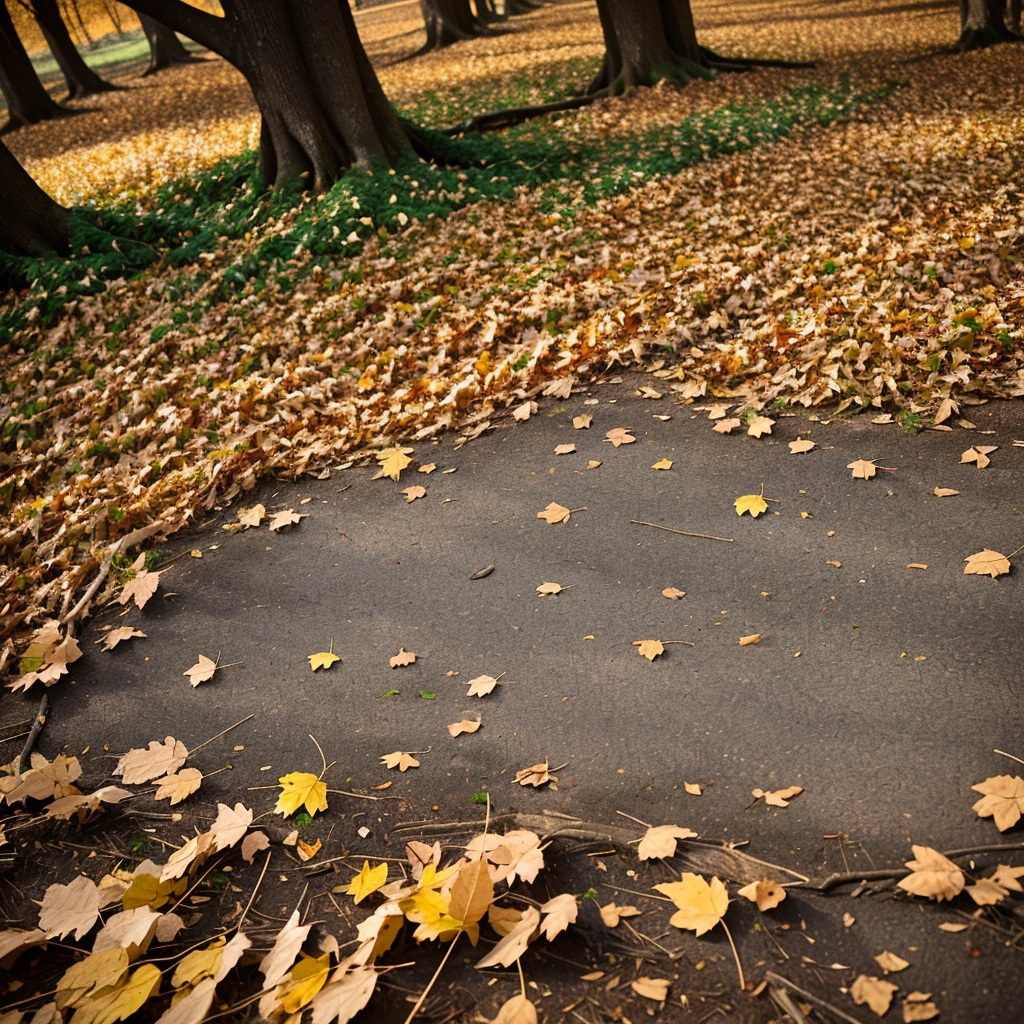 On a fertile soil,Covered with fallen leaves and branches